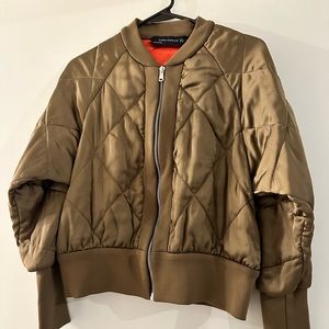Zara quilted bomber jacket